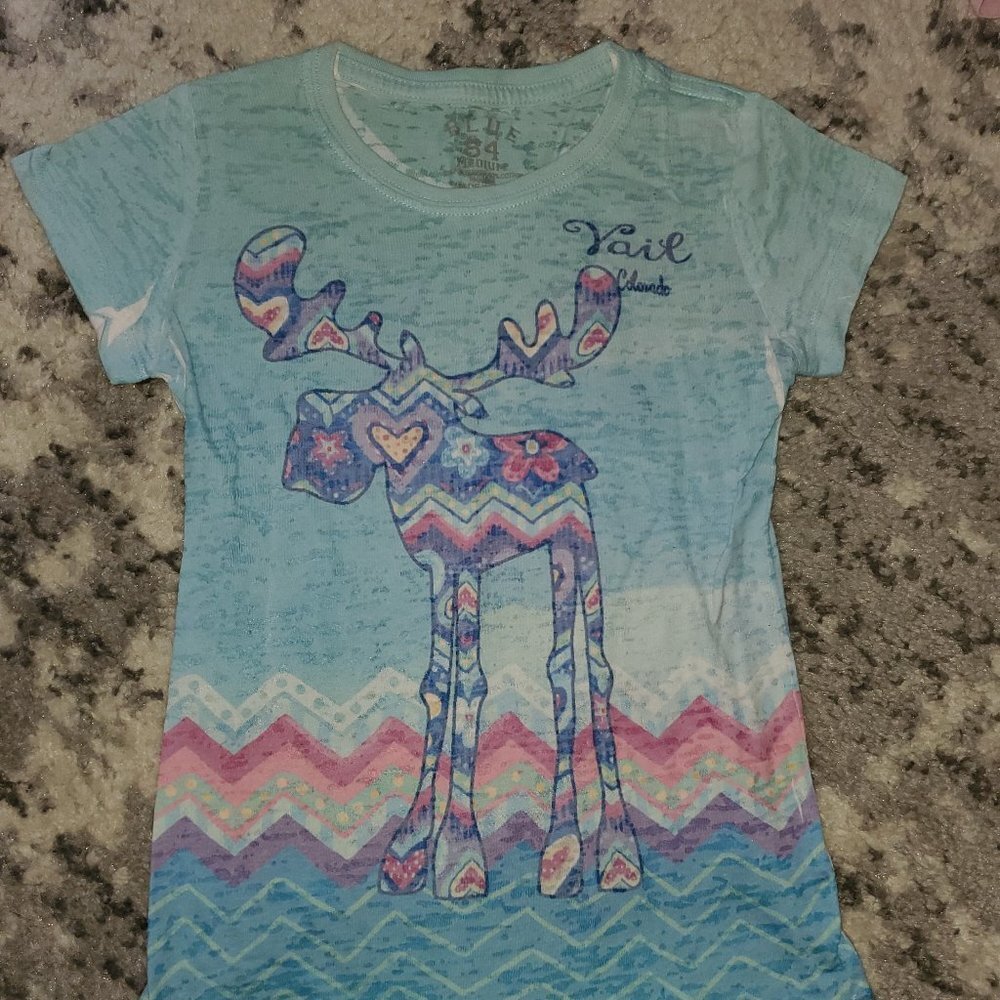 3 for 12 ||| Blue Moose Top  || Medium || EUC
